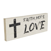 Faith Hope Love Wooden Sign 5.5x14.5 (2PC Bundle)