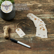 Buzzy Bees Bee Paper Tag 2.75x1.5 w/ Twine Set of 50 (100PC Bundle)