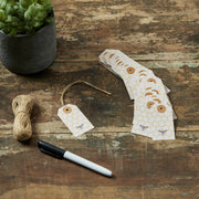 Buzzy Bees Bee Paper Tag 2.75x1.5 w/ Twine Set of 50 (100PC Bundle)