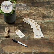 Buzzy Bees Bee Paper Tag 3.75x1.75 w/ Twine Set of 50 (100PC Bundle)