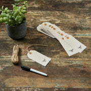 Buzzy Bees Bee Paper Tag 4.75x2.25 w/ Twine Set of 50 (100PC Bundle)