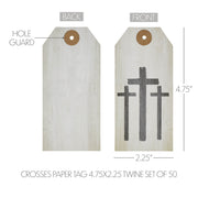 Celebrate Grace Crosses Paper Tag 4.75x2.25 w/ Twine Set of 50 (100PC Bundle)