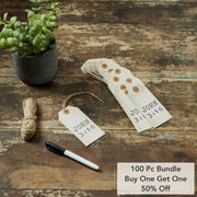 Celebrate Grace John 3:16 Paper Tag 4.75x2.25 w/ Twine Set of 50 (100PC Bundle)