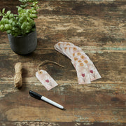 Spring In Bloom Tea Stained Red Tulip Paper Tag 3.75x1.75 w/ Twine Set of 50 (100PC Bundle)