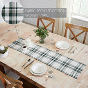 Harper Plaid Green White Runner Fringed 12x48 (2PC Bundle)