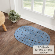 Celeste Blended Blue Indoor/Outdoor Rug Oval 20x30 (2PC Bundle)