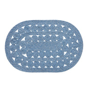 Celeste Blended Blue Indoor/Outdoor Rug Oval 20x30 (2PC Bundle)