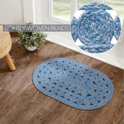 Celeste Blended Blue Indoor/Outdoor Rug Oval 20x30 (2PC Bundle)
