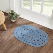 Celeste Blended Blue Indoor/Outdoor Rug Oval 20x30 (2PC Bundle)