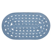 Celeste Blended Blue Indoor/Outdoor Rug Oval 27x48 (2PC Bundle)