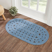 Celeste Blended Blue Indoor/Outdoor Rug Oval 27x48 (2PC Bundle)
