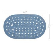 Celeste Blended Blue Indoor/Outdoor Rug Oval 27x48 (2PC Bundle)