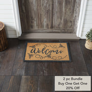 Buzzy Bees Coir Welcome Rug Rect 20x30 (2PC Bundle)