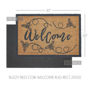 Buzzy Bees Coir Welcome Rug Rect 20x30 (2PC Bundle)