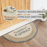 Kaila Happy Spring Jute Rug Half Circle 19.5x36 (2PC Bundle)