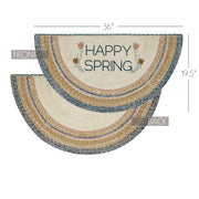 Kaila Happy Spring Jute Rug Half Circle 19.5x36 (2PC Bundle)
