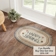 Kaila Happy Spring Jute Rug Oval 20x30 (2PC Bundle)
