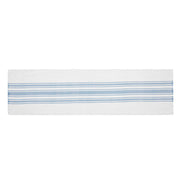 Antique White Stripe Blue Indoor/Outdoor Runner 12x48 (2PC Bundle)