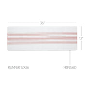 Antique White Stripe Coral Indoor/Outdoor Runner 12x36 (2PC Bundle)