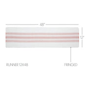 Antique White Stripe Coral Indoor/Outdoor Runner 12x48 (2PC Bundle)