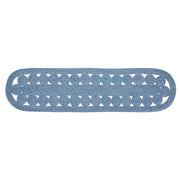 Celeste Blended Blue Indoor/Outdoor Runner Oval 12x48 (2PC Bundle)