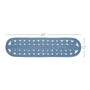 Celeste Blended Blue Indoor/Outdoor Runner Oval 12x48 (2PC Bundle)