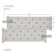 Embroidered Bee Runner 13x48 (2PC Bundle)