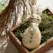 Spring In Bloom Scarfed Primitive Bunny Pillow 12x5 (2PC Bundle)