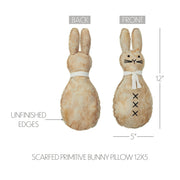 Spring In Bloom Scarfed Primitive Bunny Pillow 12x5 (2PC Bundle)