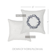 Risen Crown of Thorns Pillow 6x6 (2PC Bundle)