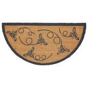 Buzzy Bees Coir Rug Half Circle 16.5x33 (2PC Bundle)