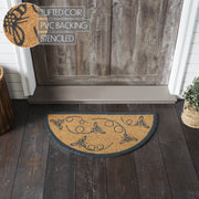 Buzzy Bees Coir Rug Half Circle 16.5x33 (2PC Bundle)