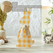 Bunny HopAll Ears Honey Check Bunny In Burlap Scarf 13x6x1 (2PC Bundle)
