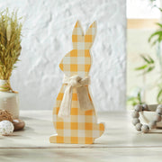 Bunny HopAll Ears Honey Check Bunny In Burlap Scarf 13x6x1 (2PC Bundle)