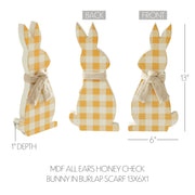 Bunny HopAll Ears Honey Check Bunny In Burlap Scarf 13x6x1 (2PC Bundle)