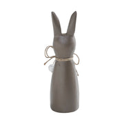 Spring In Bloom Wooden Cone Bunny - Folk Art Style Easter Tabletop Accent - Painted Finish - 6.5 Tall (2PC Bundle)