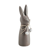 Spring In Bloom Wooden Cone Bunny - Folk Art Style Easter Tabletop Accent - Painted Finish - 6.5 Tall (2PC Bundle)