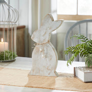 Spring In Bloom Wooden Upright Bunny Silhouette with Twine Bow - Freestanding Rustic Easter Decor - 13.75x4.25x1.5 (2PC Bundle)