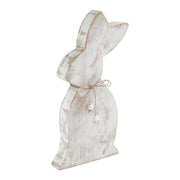 Spring In Bloom Wooden Upright Bunny Silhouette with Twine Bow - Freestanding Rustic Easter Decor - 13.75x4.25x1.5 (2PC Bundle)