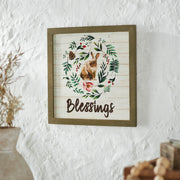 Bunny Hop Blessings Bunny & WreathWall Sign 12x12x0.5 (2PC Bundle)