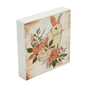 Bunny Hop Floral BunnyBlock Sign 5x5x1 (2PC Bundle)