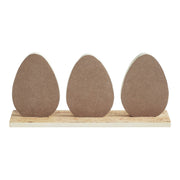 Bunny Hop3 Painted Eggs w/ Base 5.5x12x2.25 (2PC Bundle)