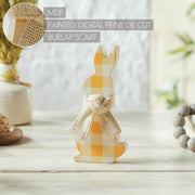 Bunny HopAll Ears Honey Check Bunny In Burlap Scarf 8x3.5x1 (2PC Bundle)