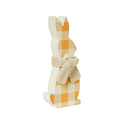 Bunny HopAll Ears Honey Check Bunny In Burlap Scarf 8x3.5x1 (2PC Bundle)