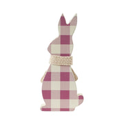 Bunny HopAll Ears Lavender Check Bunny In Burlap Scarf 8x3.5x1 (2PC Bundle)