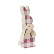 Bunny HopAll Ears Lavender Check Bunny In Burlap Scarf 8x3.5x1 (2PC Bundle)