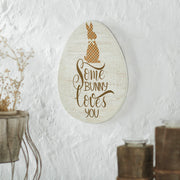 Bunny Hop Some Bunny Loves You EggWall Sign 12x9x0.5 (2PC Bundle)