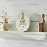 Bunny Hop Some Bunny Loves You EggWall Sign 12x9x0.5 (2PC Bundle)