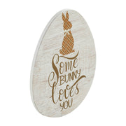 Bunny Hop Some Bunny Loves You EggWall Sign 12x9x0.5 (2PC Bundle)
