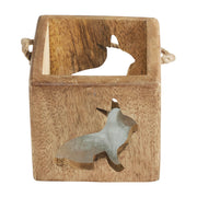 Bunny Hop Wooden Bunny Cutout Box w/ Twine 4.75x5x5 (2PC Bundle)